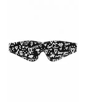 Printed Eye Mask - Love Street Art Fasion