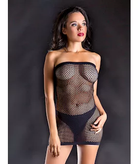 Tube Dress With Sexy All Over Mesh