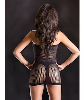 Tube Dress With Sexy All Over Mesh