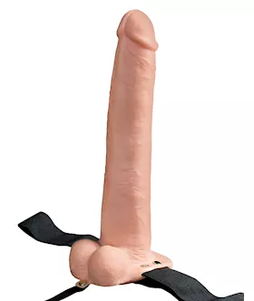 Fetish Fantasy 11 Inch Hollow Rechargeable Strap-on With Balls