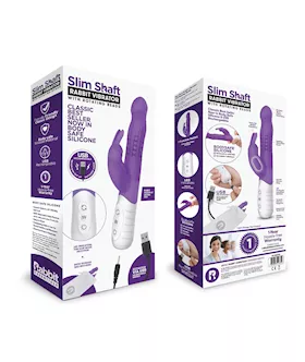 Rr Rechargeable Slim Shaft Rabbit Purple