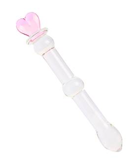 Lucent Small Heart Handle Glass Massager