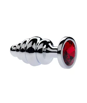 Kink Range Alloy Gemmed Butt Plug - 3.2 Inch
