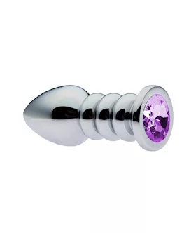 KinKi Ribbed Gemmed Butt Plug