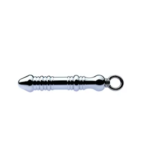 Kink Range Metal Phallic Plug With Ring