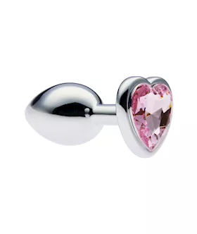 Kink Range Jewelled Heart Butt Plug - 2.8 Inch