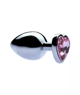 Kink Range Jewelled Heart Butt Plug - 3.6 Inch