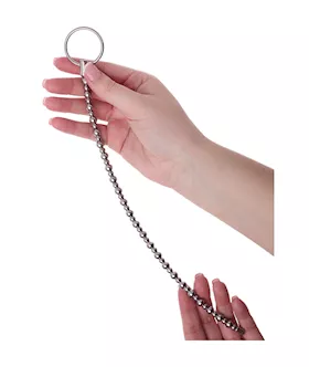 Kink Range Metal Ring Beaded Penis Plug - 12.9 Inch