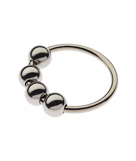 Kink Range Triple Balled Penis Head Ring - 35mm