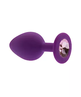 Kink Range Silicone Gemmed Butt Plug - 3.1 Inch