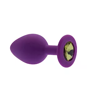 Kink Range Silicone Gemmed Butt Plug - 3.1 Inch