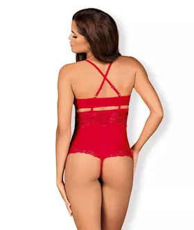 Obsessive Ornate - Crotchless Teddy