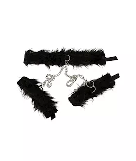 Bad Kitty Flirty Fluffy Cuffs And Collar