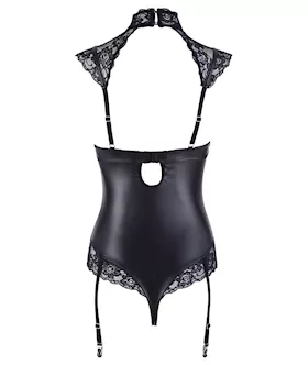 Bodysuit With Lace Inserts - C
