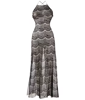 Open Back Dress With Slit