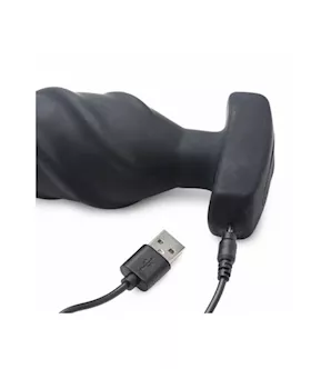 Ass Thumpers Swirled Vibrating Anal Plug With Remote Control - 5.1 Inch