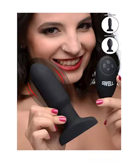 Swell Remote Control Inflatable 10x Vibrating Missile Anal Plug - 5.5 Inch