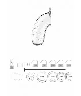 Model 16 - Chastity Cage With Silicone Urethal Sounding Rod - 4.5 Inch