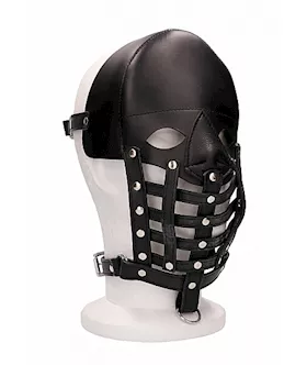 Leather Male Mask- Black