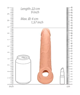 Penis Extender With Rings- 22 Cm Flesh 