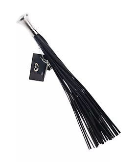 Bound X Saddle Leather Flogger With Flat Top Handle