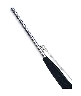 Bound X Suede Flogger With Metal Handle And Chain