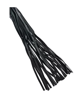 Bound X Calf Leather Flogger With Wooden Handle
