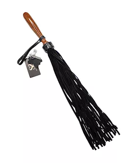 Bound X Suede Flogger With Wooden Handle