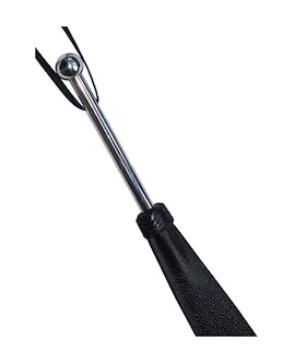 Bound X Textured Leather Paddle With Metal Handle