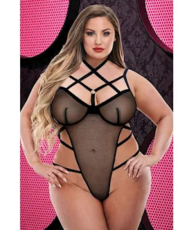 SEXY STRAPPY CAGED TEDDY