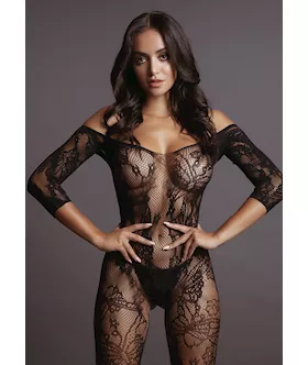 Lace Sleeved Bodystocking 