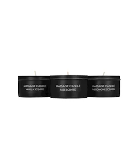 Massage Candle Set - Pheromone, Vanilla And Rose Scented 