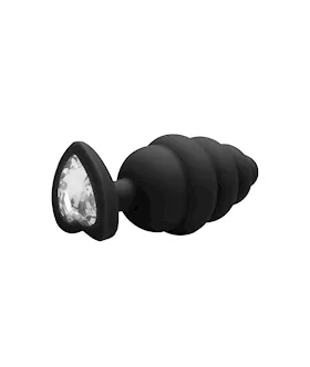 Ribbed Diamond Heart Plug