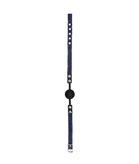 Silicone Ball Gag - With Roughened Denim Straps 