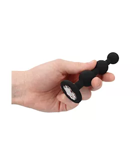 Silicone Beaded Diamond Butt Plug - 4.5 Inch