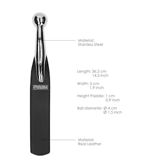 Ball Metal Handle With Saddle Leather Paddle 