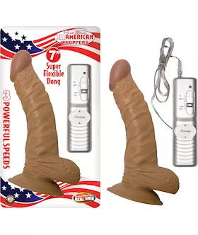 American Whoppers Vibrating Dong With Balls - 7 Inch