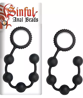 Sinful Anal Beads - 12 Inch