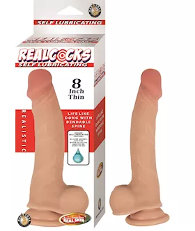 Nass Toys Self Lubricating Dildo - 8 Inch