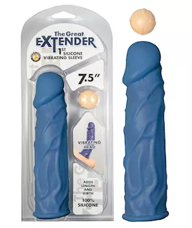 The Great Extender Silicone Vibrating Sleeve - 7.5 Inch