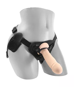 Pegasus Realistic Silicone Vibrating Strap-on - 6.5 Inch