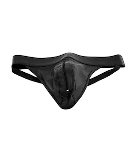 Rouge Leather Zip Jocks