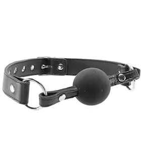Rouge Leather And Rubber Ball Gag