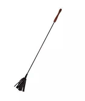 Rouge Wooden Handle Leather Crop