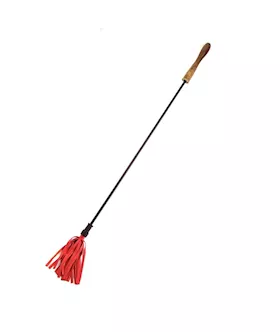 Rouge Wooden Handle Leather Crop