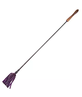 Rouge Wooden Handle Leather Crop