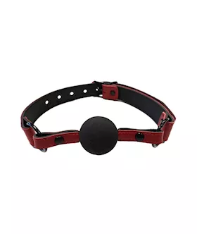 Rouge Plain Leather Ball Gag