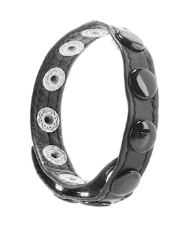Rouge Leather Cockstrap - Adjustable