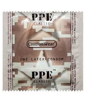 Caution Wear Ppe Condom - Single Unit