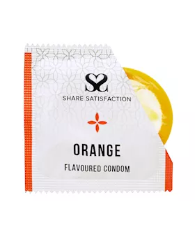 Share Satisfaction Orange Flavoured Condom - 12 Pack